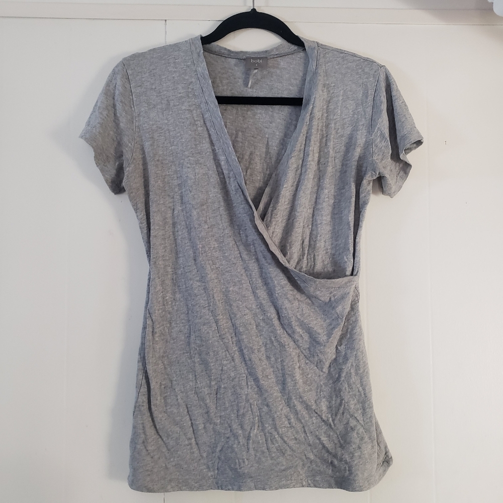 Bobi Wrap V neck T shirt Top